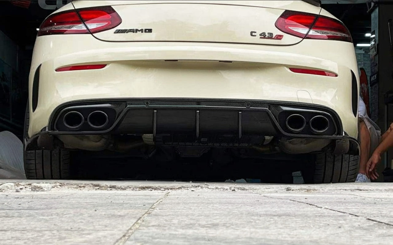 Mercedes-Benz C-Class W205 AMG-Line Dry carbon fiber Diffuser