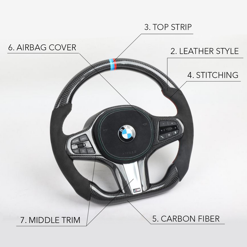 BMW M2/M3/M4/M5 Dry carbon fiber Custom Steering Wheel