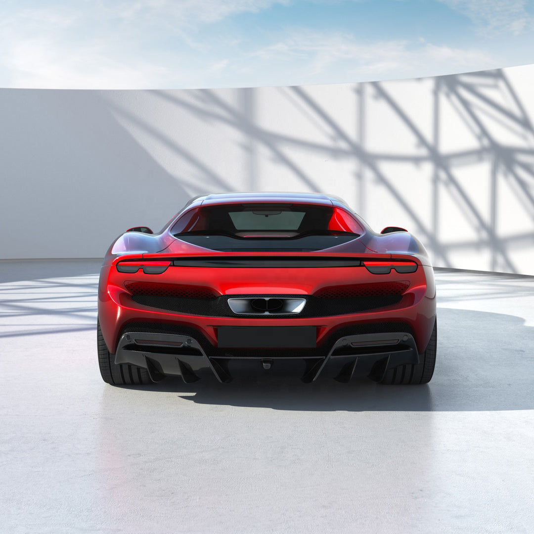Ferrari 296 Dry carbon fiber OEM Diffuser