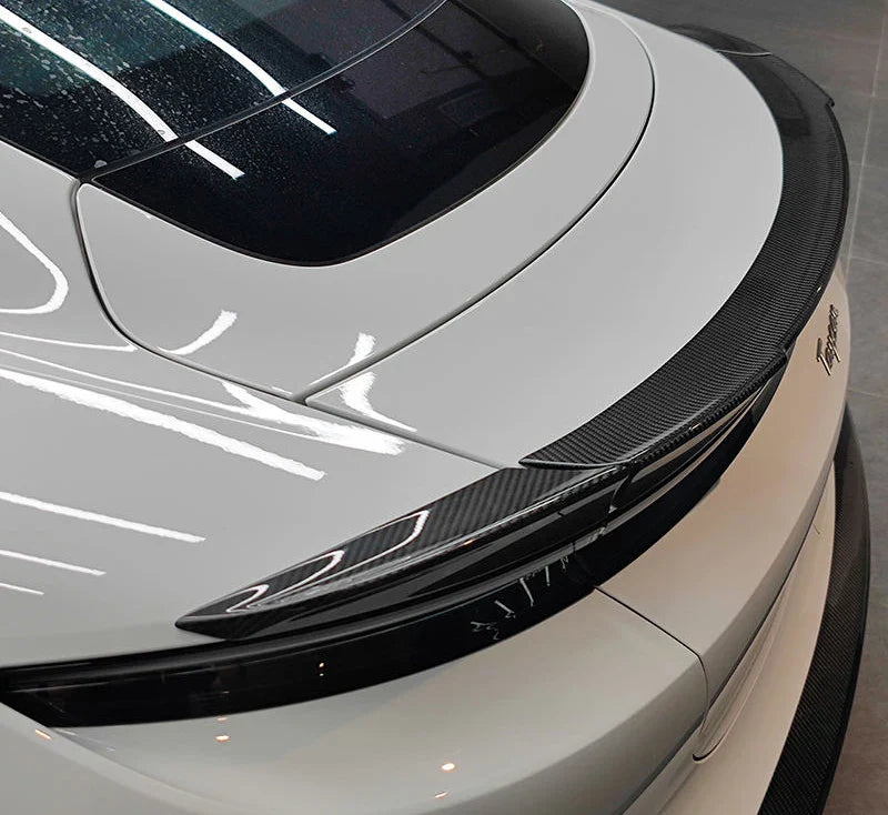 Porsche Taycan Dry carbon fiber Rear Wing lip Spoiler