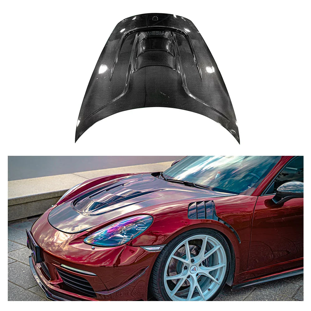 Porsche 718 Boxter/Cayman Dry carbon fiber Engine Hood Cover