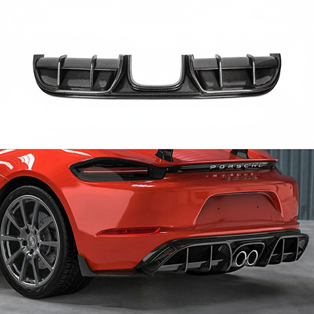 Porsche 718 Boxter/Cayman Dry carbon fiber Diffuser