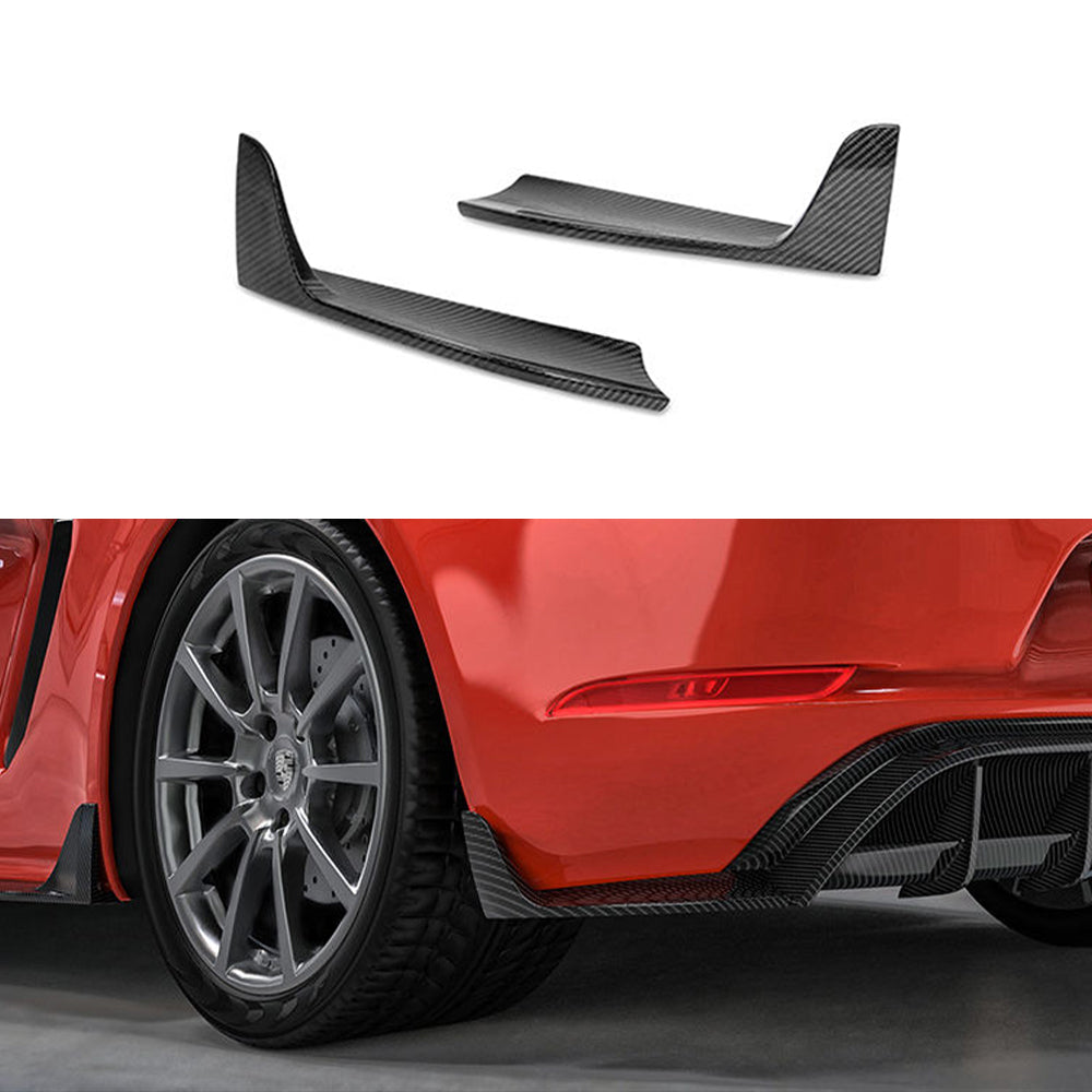 Porsche 718 Boxter/Cayman Dry carbon fiber Rear Lips