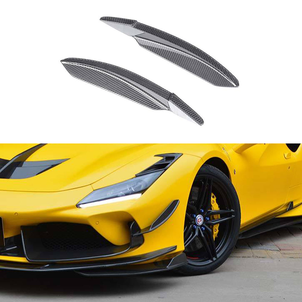 Ferrari F8 Dry carbon fiber Front Air Knives