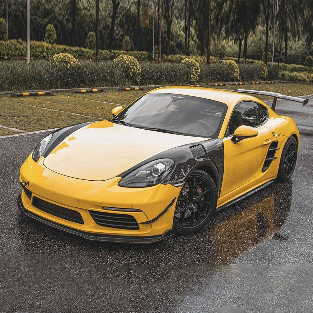 Porsche 718 Boxter/Cayman Dry carbon fiber Wheel Fenders